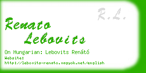 renato lebovits business card